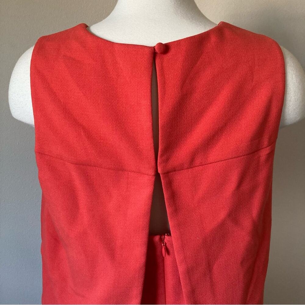 Eliza J Crepe Popover Sleeveless Orange Dress Size 12 - Picture 3 of 7
